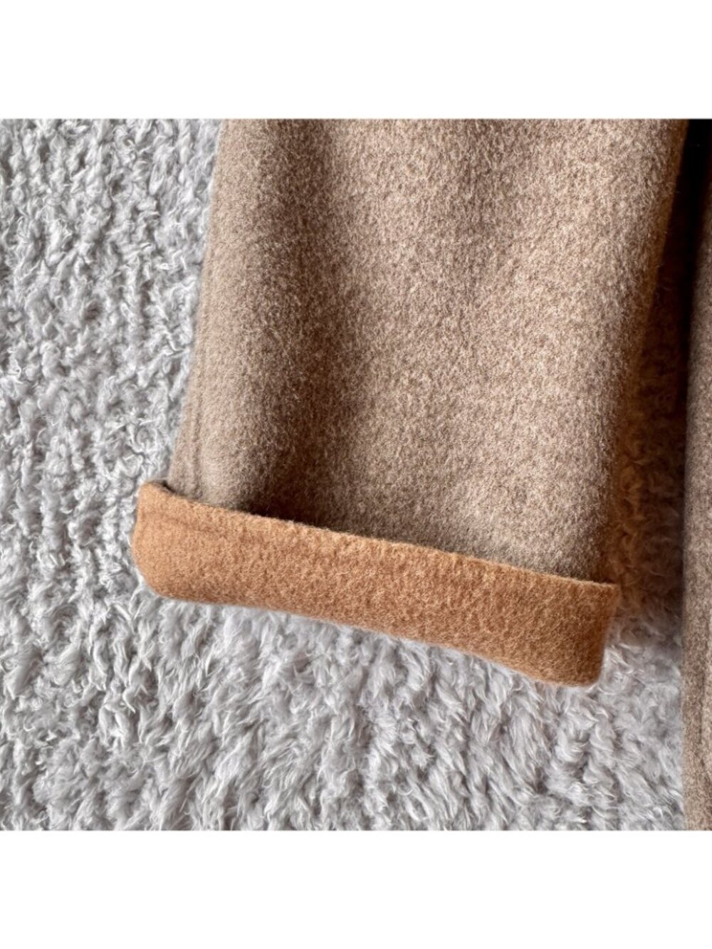 EP YAYING Yak Wool Cashmere Double-Sided Wool Coat Size US Size L - Retail $620 - Picture 10 of 16